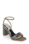 Badgley Mischka Women's Becca Ankle Strap High Heel Sandals In Pewter