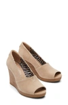 Toms Women's Wedge Heel Sandals In Natural