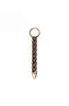 Maria Tash Reversible Linear Diamond Charm In Rose Gold