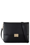 Frame Le Signature Mini Smooth Leather Crossbody Bag In Noir