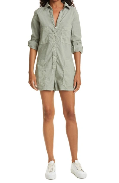 Frank & Eileen Ireland Long-sleeve Playsuit Romper In Sage