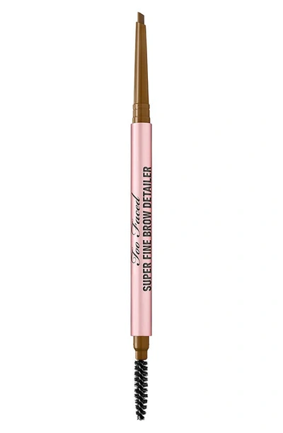 Too Faced Super Fine Brow Detailer Eyebrow Pencil Medium Brown 0.002 oz/ 0.057 In Medium Brown