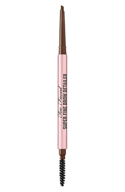 Too Faced Super Fine Brow Detailer Eyebrow Pencil Dark Brown 0.002 oz/ 0.057