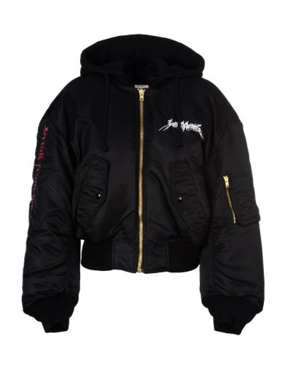 Vetements Black 'total Fucking Darkness' Bomber Jacket In Black + Print |  ModeSens