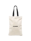 Jil Sander Flat Shopper Tote Bag In Neutrals