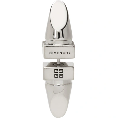 Givenchy G-stud Single Front/back Earring In Silver