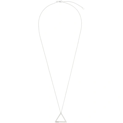 Le Gramme Silver Slick Polished 'le 1.7 Grammes' Triangle Necklace