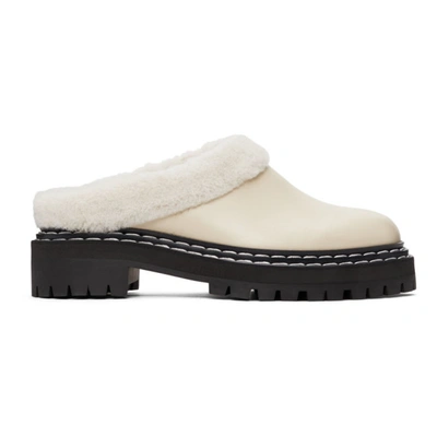 Proenza Schouler Off-white Shearling Lug Sole Mule