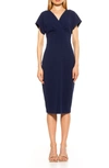 ALEXIA ADMOR NAOMI DRAPE SHEATH DRESS