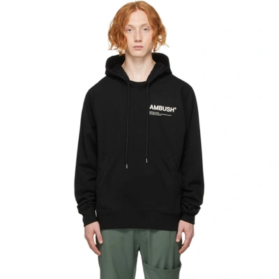 Ambush Logo-print Cotton Hoodie In Black