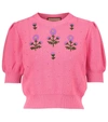 GUCCI EMBROIDERED COTTON-BLEND TOP,P00584040