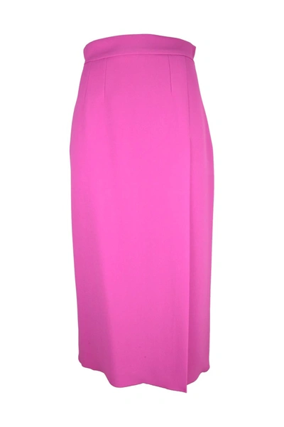 Dolce & Gabbana High-waist Midi Skirt In Pink