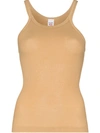 Re/done Ribbed-knit Sleeveless Tank Top