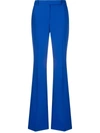 Alexander Mcqueen Straight Leg Virgin Wool Trousers In Blue