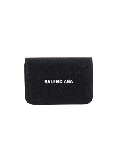 Balenciaga Logo Printed Cardholder In Black