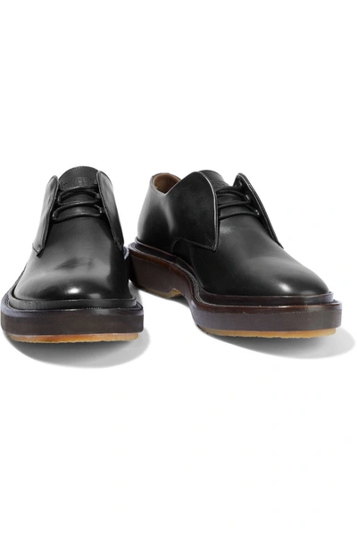 Brunello Cucinelli Bead-embellished Leather Brogues In Black