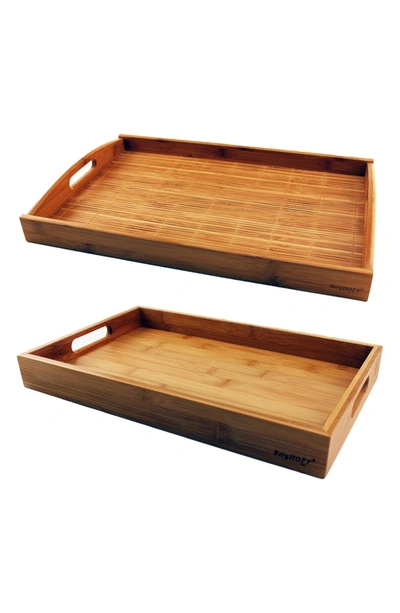 Berghoff International Bamboo Graduated 2-piece Tray Set In Natural