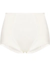 Dolce & Gabbana Satin High-waisted Panties In White