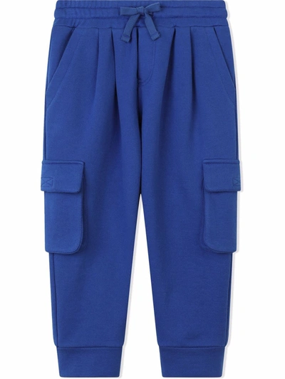 Dolce & Gabbana Kids' Cargo-pocket Track Pants In Bluette Scuro