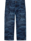 Dolce & Gabbana Camouflage Straight-leg Jeans In Blue