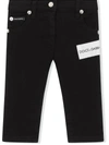 Dolce & Gabbana Logo-print Stretch Jeans In Black