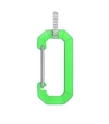 Eéra Chiara" Small Fluo Green & White Gold Mono Earring With Diamonds" In Whtgold
