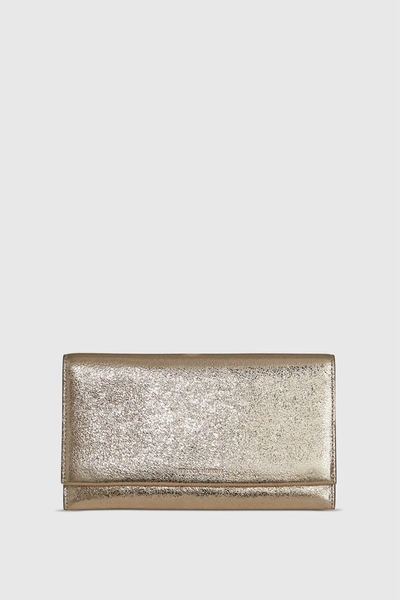 Rebecca Minkoff Metallic Wallet Clutch Bag In Champagne