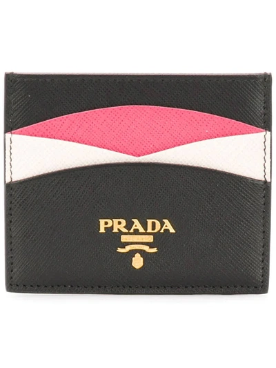 Prada Saffiano Leather Multi Color Card Holder