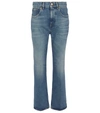 Golden Goose Golden Ws Cropped Flare Medium Wash Jeans In Blue