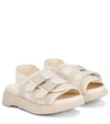 GIVENCHY MARSHMALLOW SUEDE AND LEATHER SANDALS,P00572763