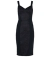 Dolce & Gabbana Fitted Dress With Textured Panels In Black