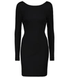 Dolce & Gabbana Open-back Stretch-knit Minidress In Black