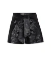 Jonathan Simkhai Mari Vegan Leather Tie Waist Short In Black