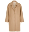 Palm Angels Beige Wool-blend Single-breasted Coat In Beige