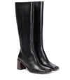 THE ROW PATCH KNEE-HIGH LEATHER BOOTS,P00606240