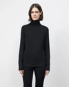 Lafayette 148 Veda Turtleneck In Nouveau Jersey In Black