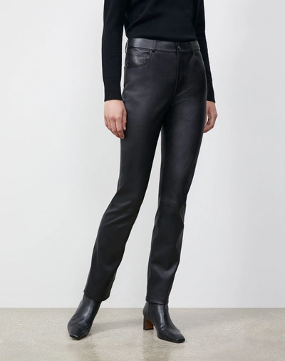 Lafayette 148 Reeve Pant In Silky Stretch Nappa In Black