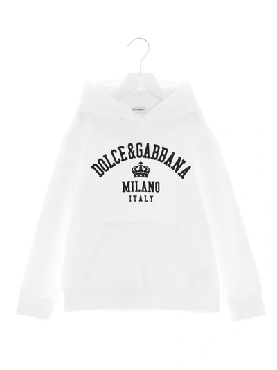 Dolce & Gabbana Kids' Back To School Hoodie In White