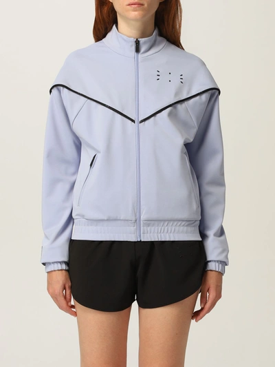 Mcq By Alexander Mcqueen Mcq Alexander Mcqueen Woman Lilac Sweatshirt With Zip And Logo Applications