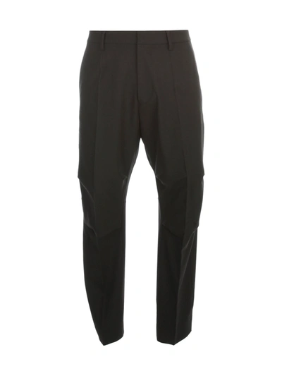 Dsquared2 Logo Plaque Cropped Pants In Black