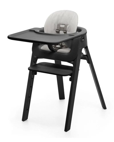Stokke Steps High Chair, Cushion, & Tray Set In Black