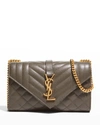 Saint Laurent Small Ysl Monogram Leather Satchel Bag In Opyum Red