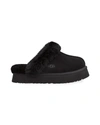 Ugg Disquette Sheepskin Platform Slippers In Chestnut