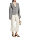 Khaite Scarlet Cashmere Cropped Cardigan In Amethyst