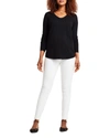 Nic + Zoe Vital V-neck Pullover In Black Onyx