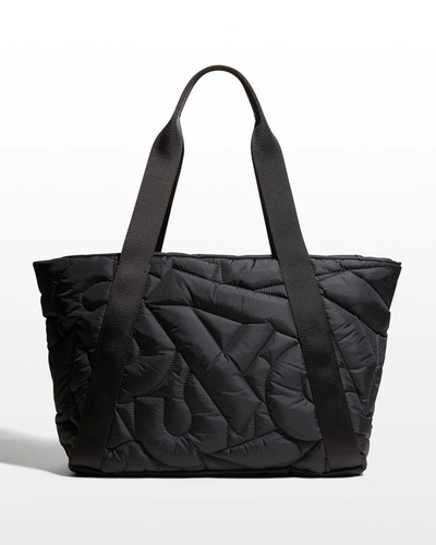 Akris Alexa Medium Quilted Nylon Tote Bag In Black