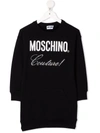 MOSCHINO EMBELLISHED COUTURE LOGO DRESS