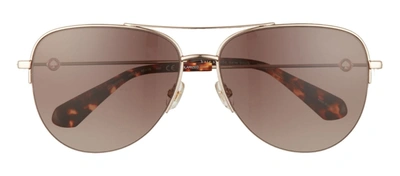 Kate Spade Maisie/g/s La 0j5g Aviator Polarized Sunglasses In Brown