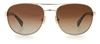 Kate Spade Raglan/g/s La 006j Aviator Polarized Sunglasses In Brown