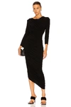 NORMA KAMALI LONG SLEEVE DIANA GOWN,NOMF-WD238